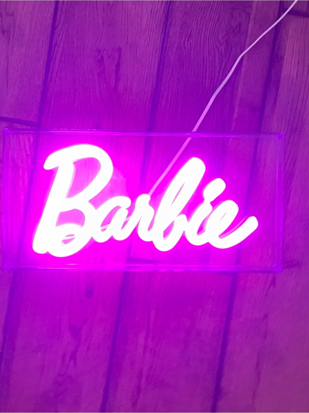 Barbie  LED White Script Light Sign - Picture 3 of 4